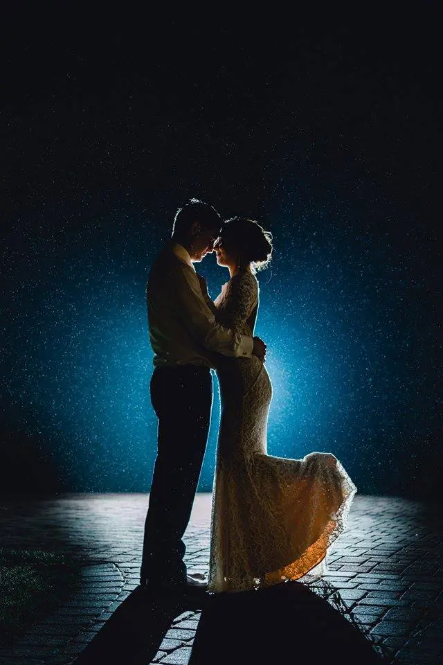 Couple in silhouette