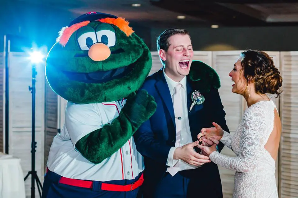 Guests laughing together at a celebration